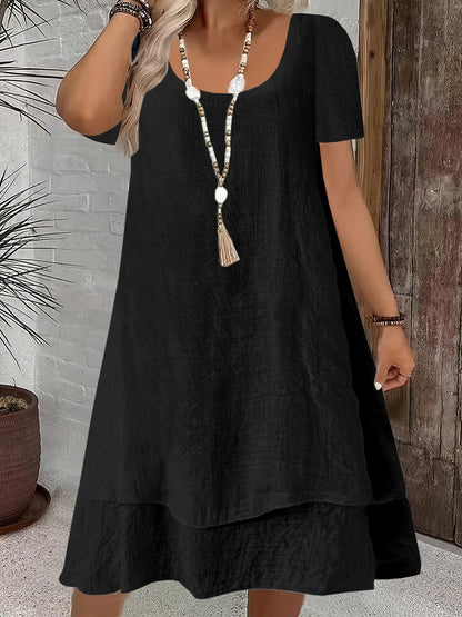 Women's Casual Loose Fit Short Sleeve Dress