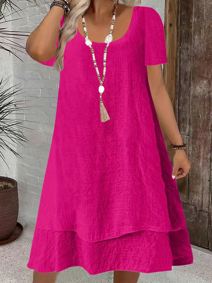 Women's Casual Loose Fit Short Sleeve Dress